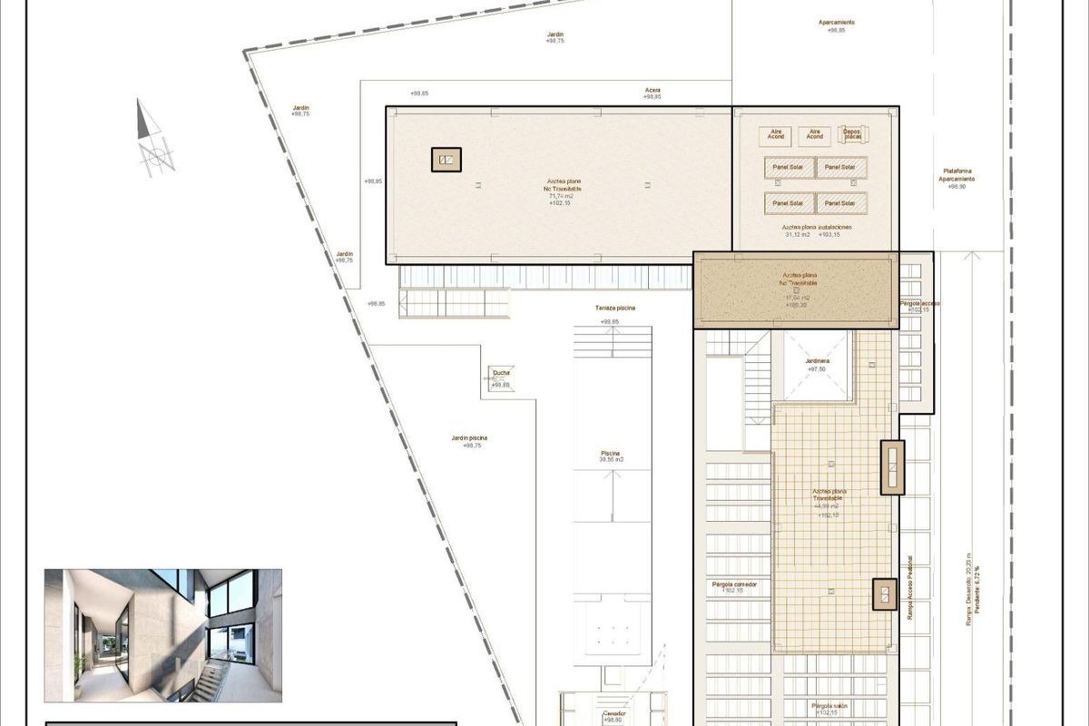 Plattegrond van een 6-slaapkamer villa in Mijas, Costa del Sol, met details van de binnenkant en kamers.