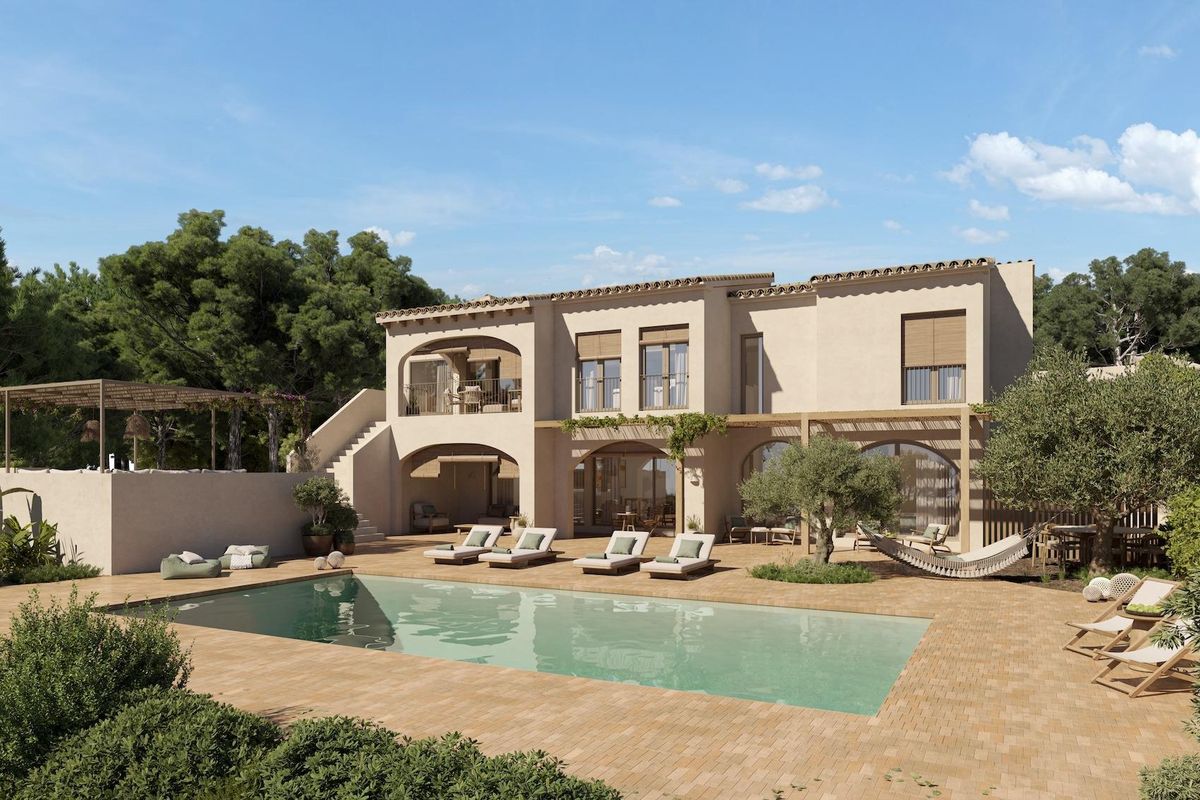 Geräumige Terrasse der Villa in Benissa