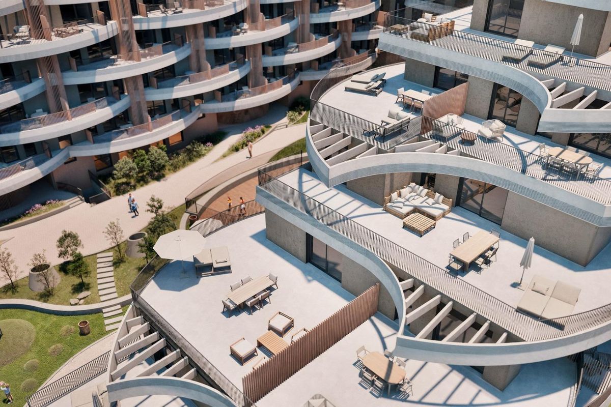 Modern apartment building in Malaga