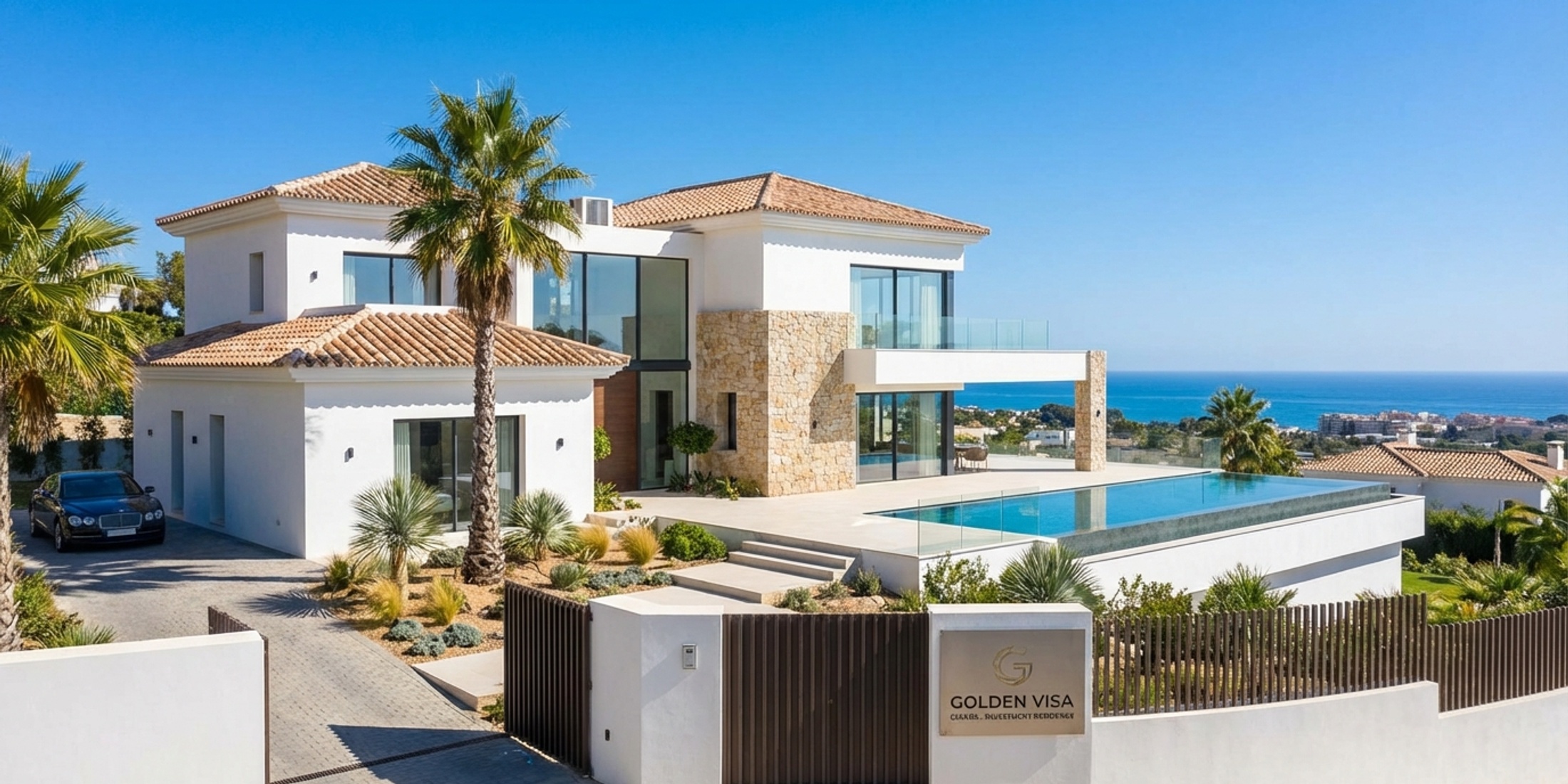 Modern luxury villa in Spain symbolizing Golden Visa real estate investment