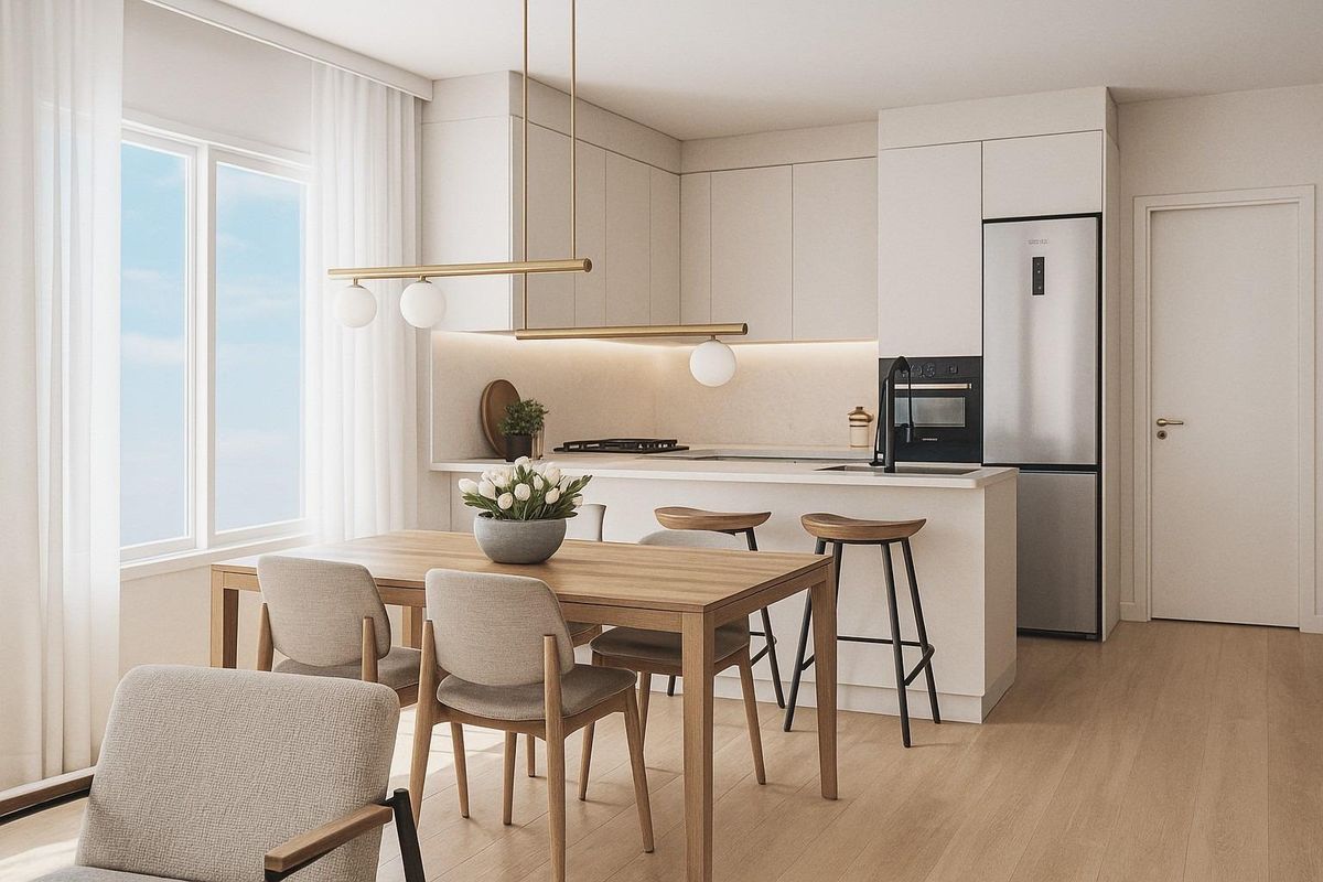 Living room with terrace access in duplex