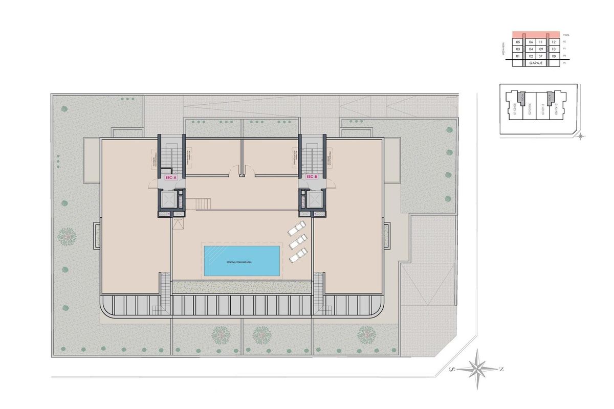 Eingangsbereich des Penthouses in Benijofar