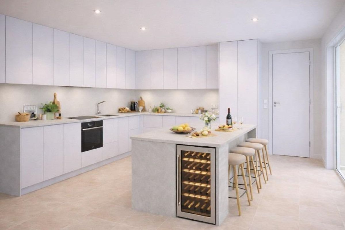 Exterieur van het penthouse gebouw