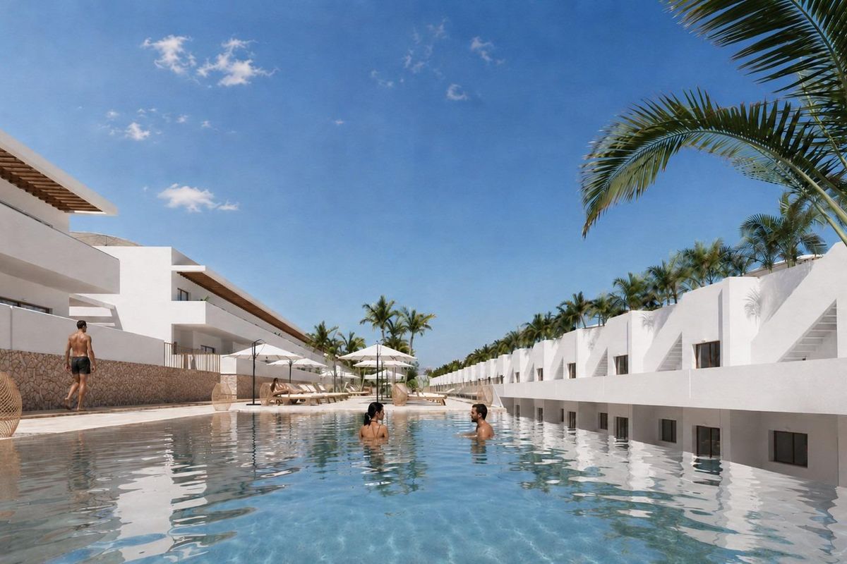 Modern penthouse nappali Pulpi