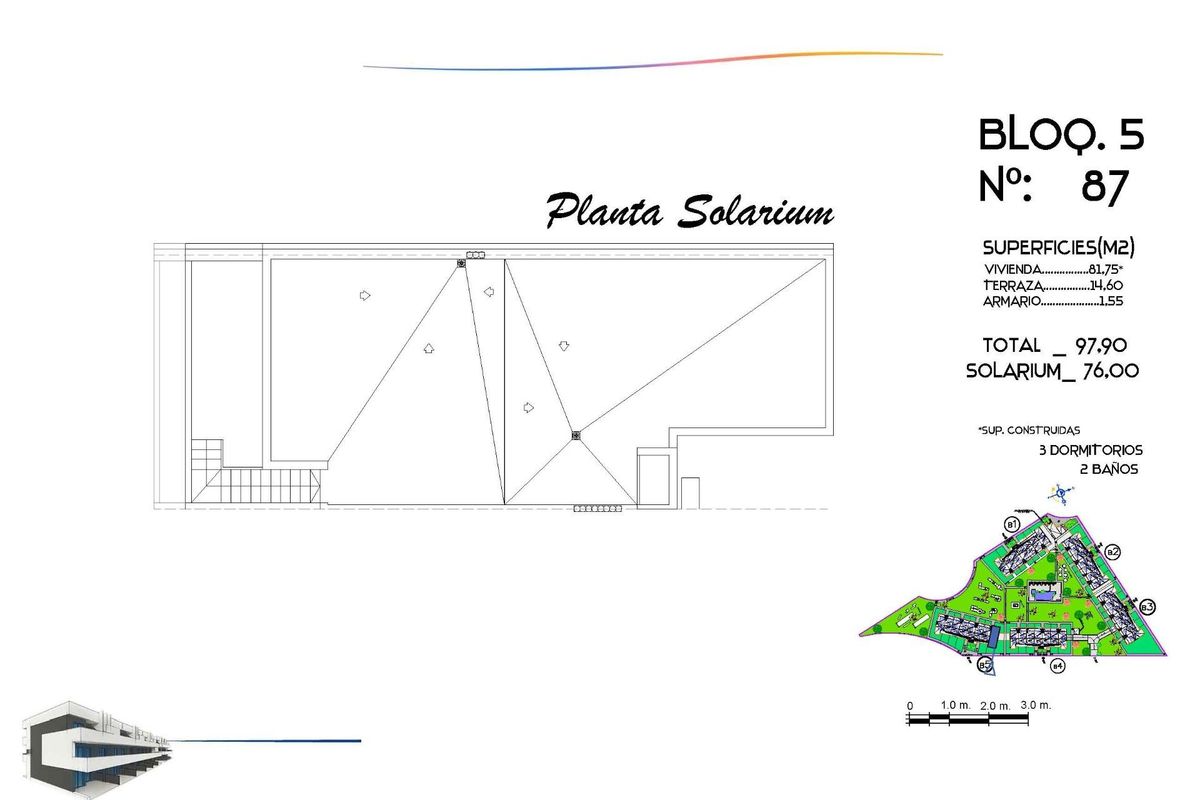 Penthouse bedroom with terrace access