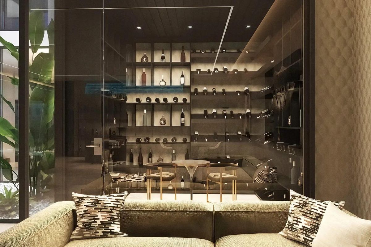 Geavanceerde eetruimte met elegant ontwerp en uitzicht in een ruime 6-slaapkamer villa in Benahavís.