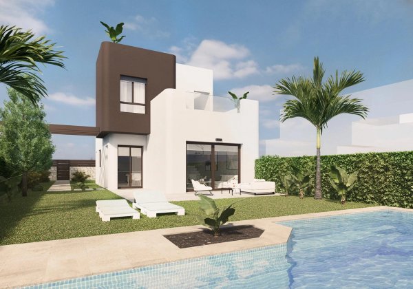 Moderne villa mit 3 schlafzimmern, pool und garten in pilar de la horadada, costa blanca south.