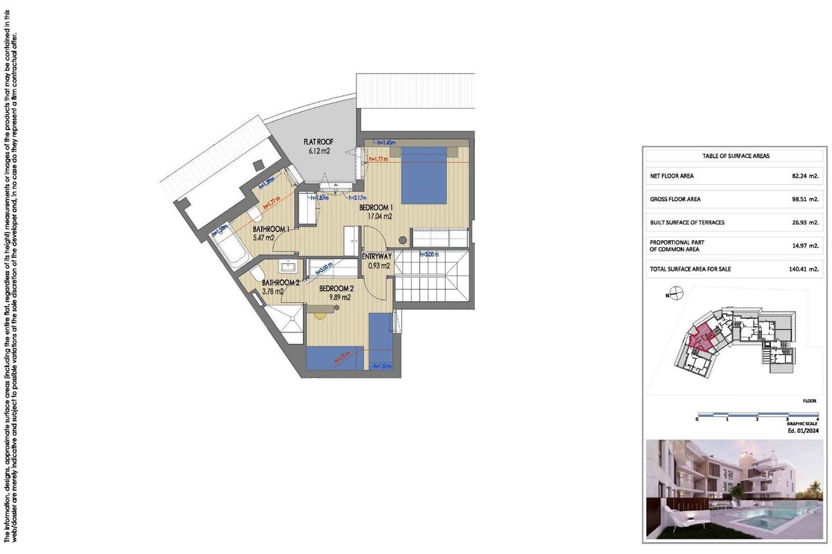 2-Bed Penthouse Javea Terrace - Image 15