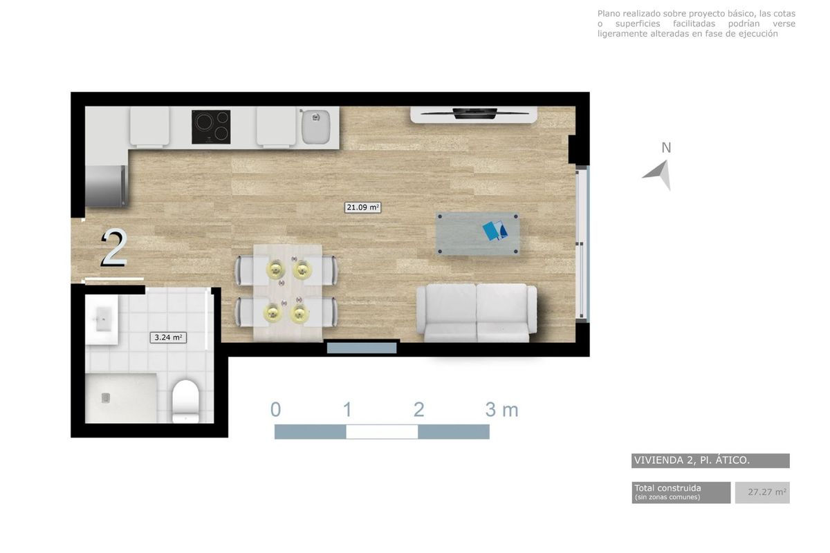 Relaxing terrace space in Torrevieja studio