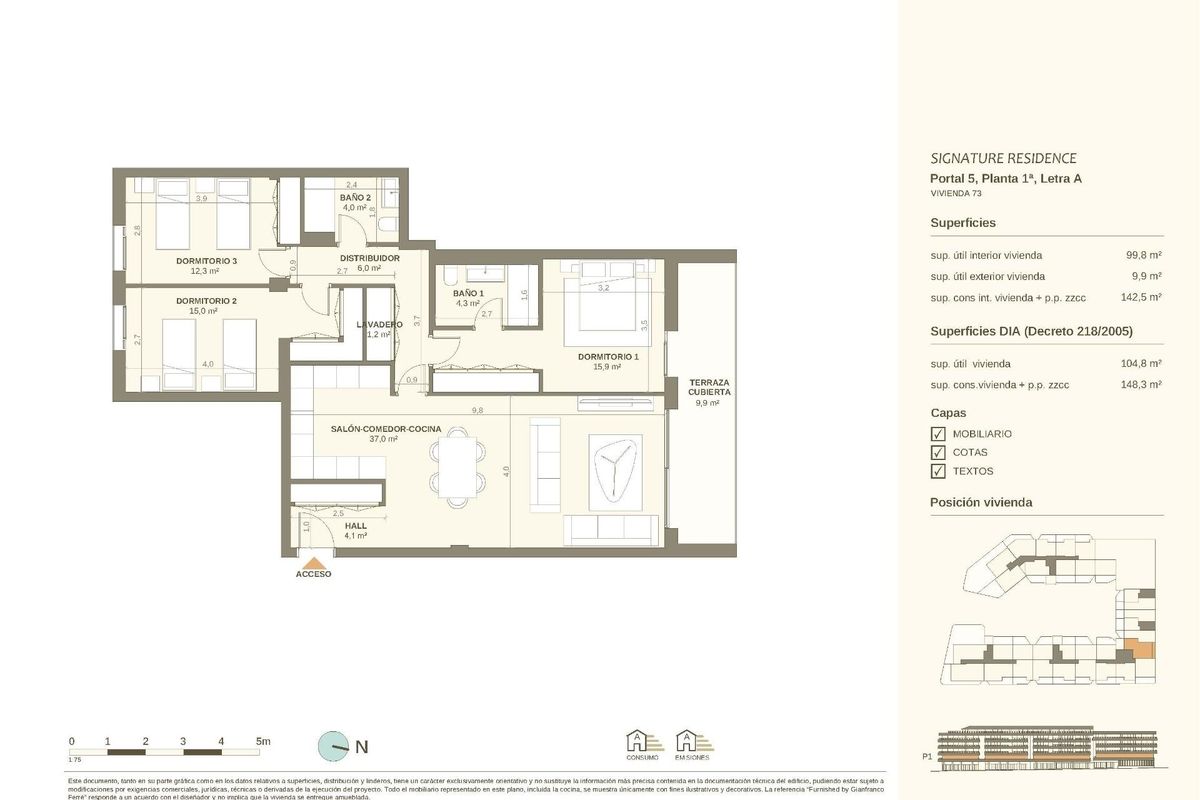 Secure entrance with landscaped gardens