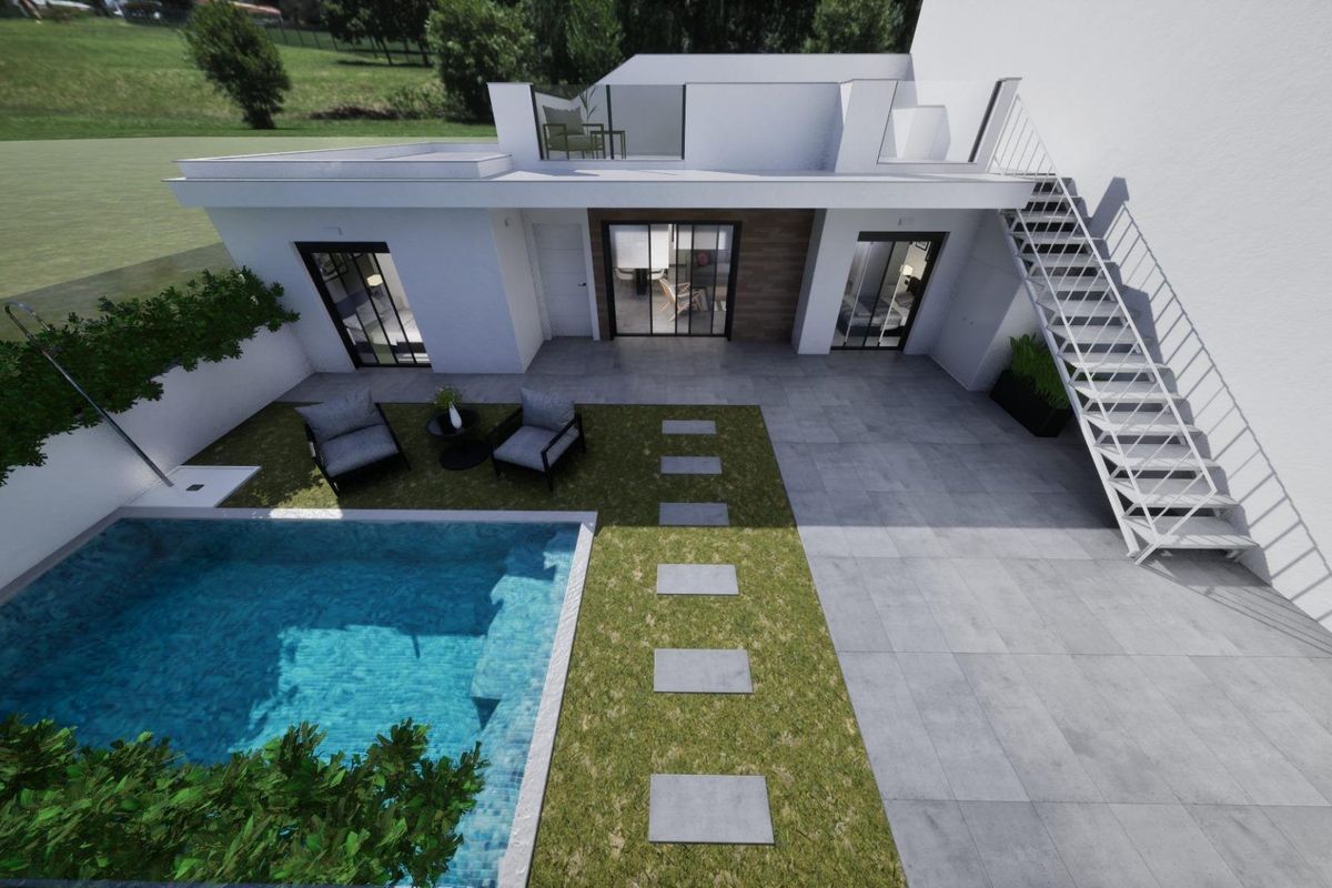 Lichte woonkamer in villa Torre Pacheco