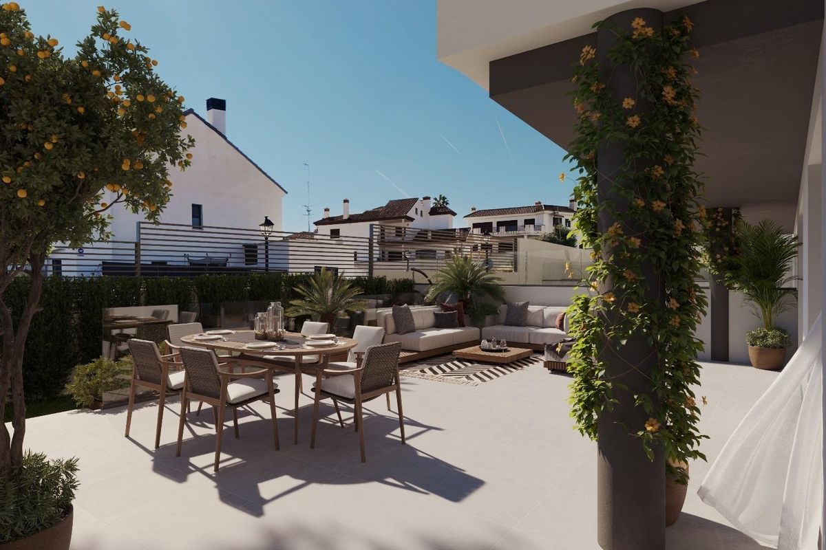 Zonsondergang vanaf het appartement in Fuengirola