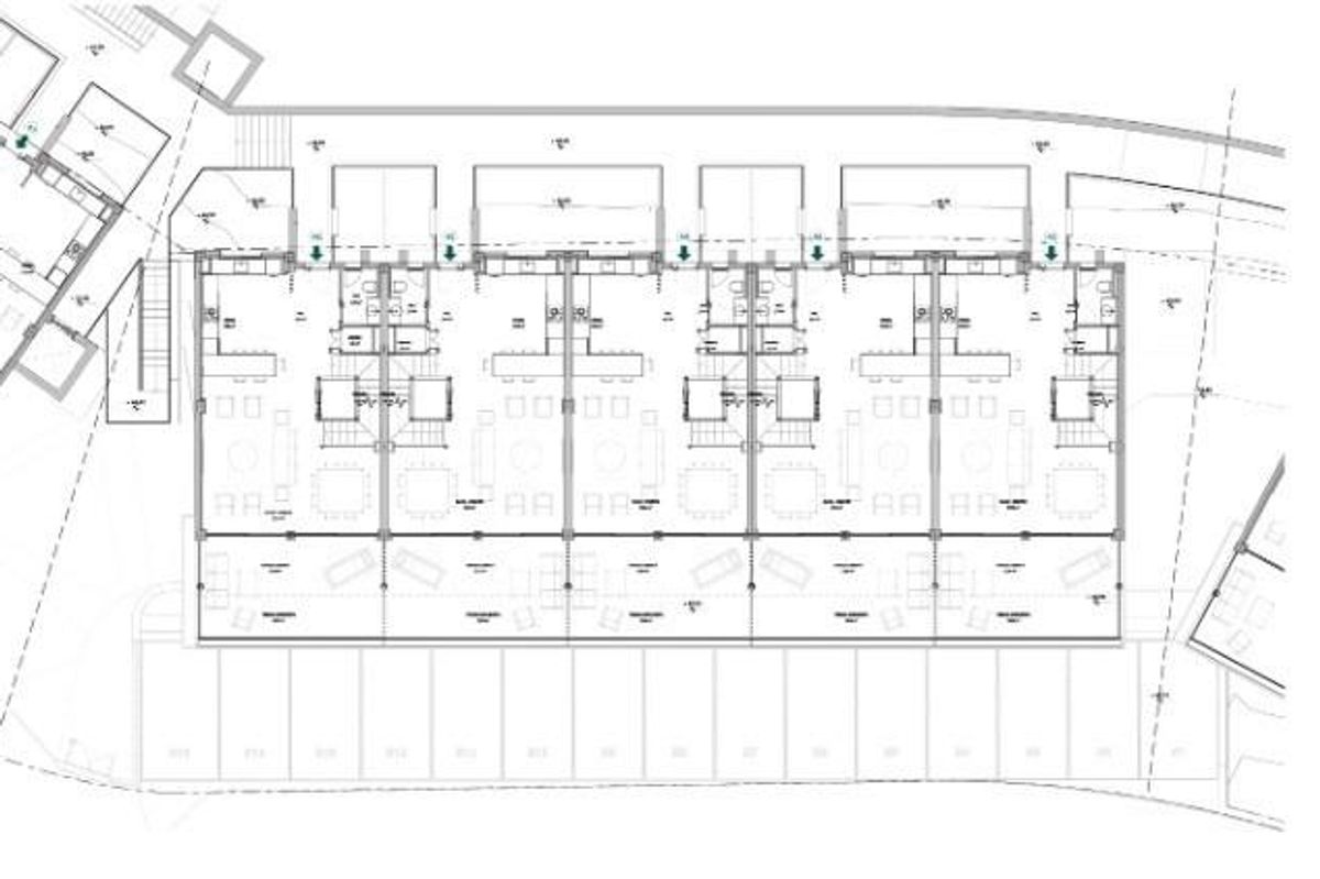 Plattegrond van een 3-slaapkamer-tussenwoning, die een ruime indeling in Estepona toont.