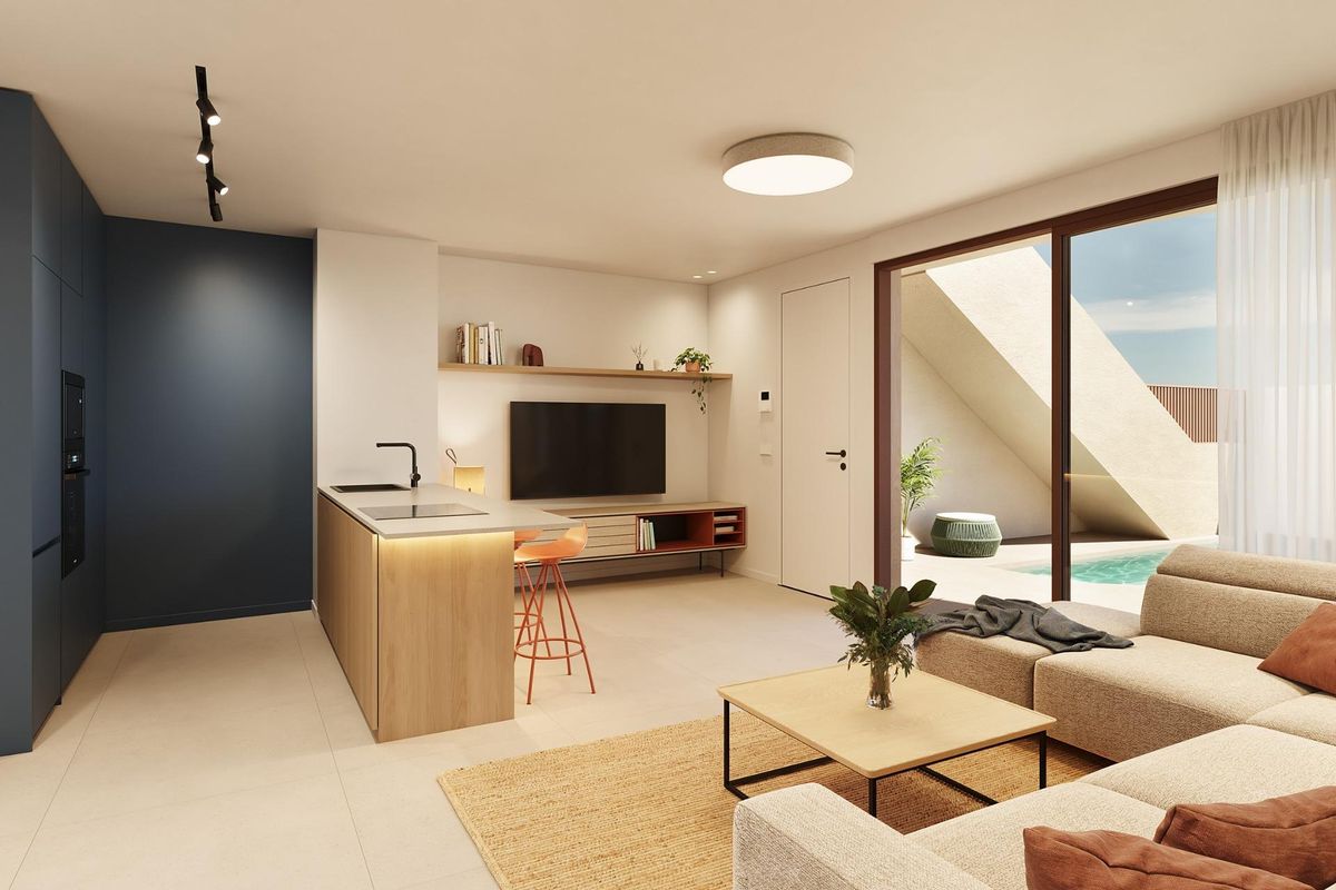 Schlafzimmer des Bungalows in San Pedro del Pinatar