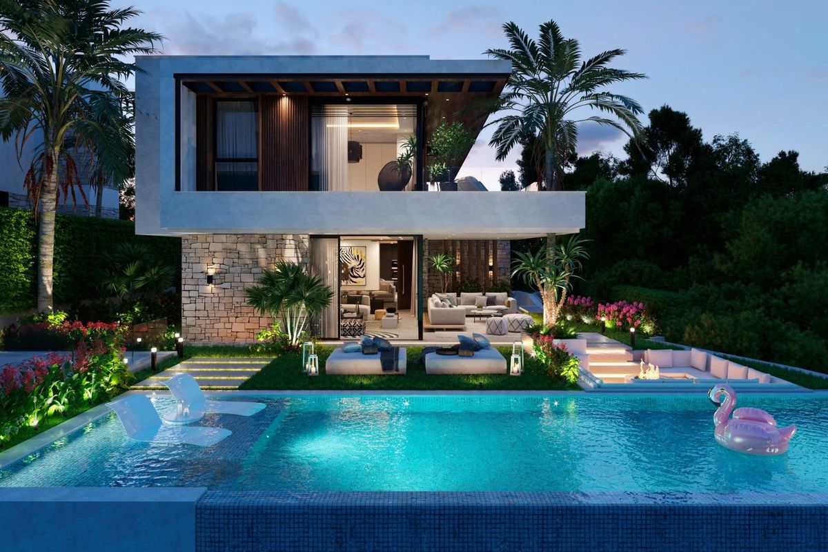 Spacious terrace overlooking the Mediterranean