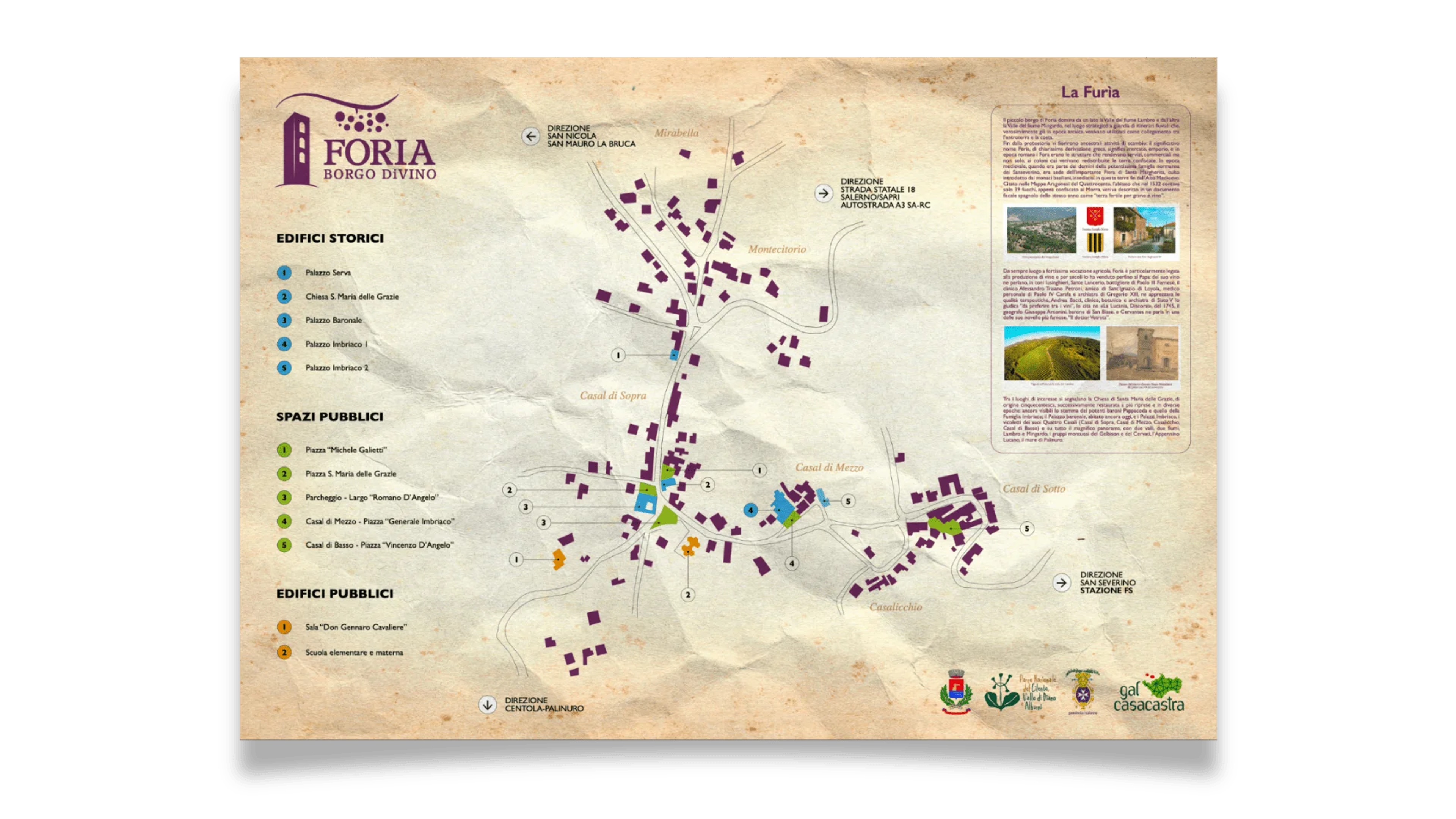 Mappa illustrata di Foria — La Furia