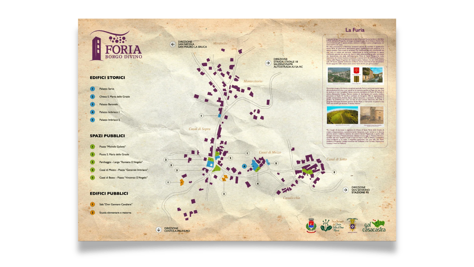 Mappa illustrata di Foria — La Furia