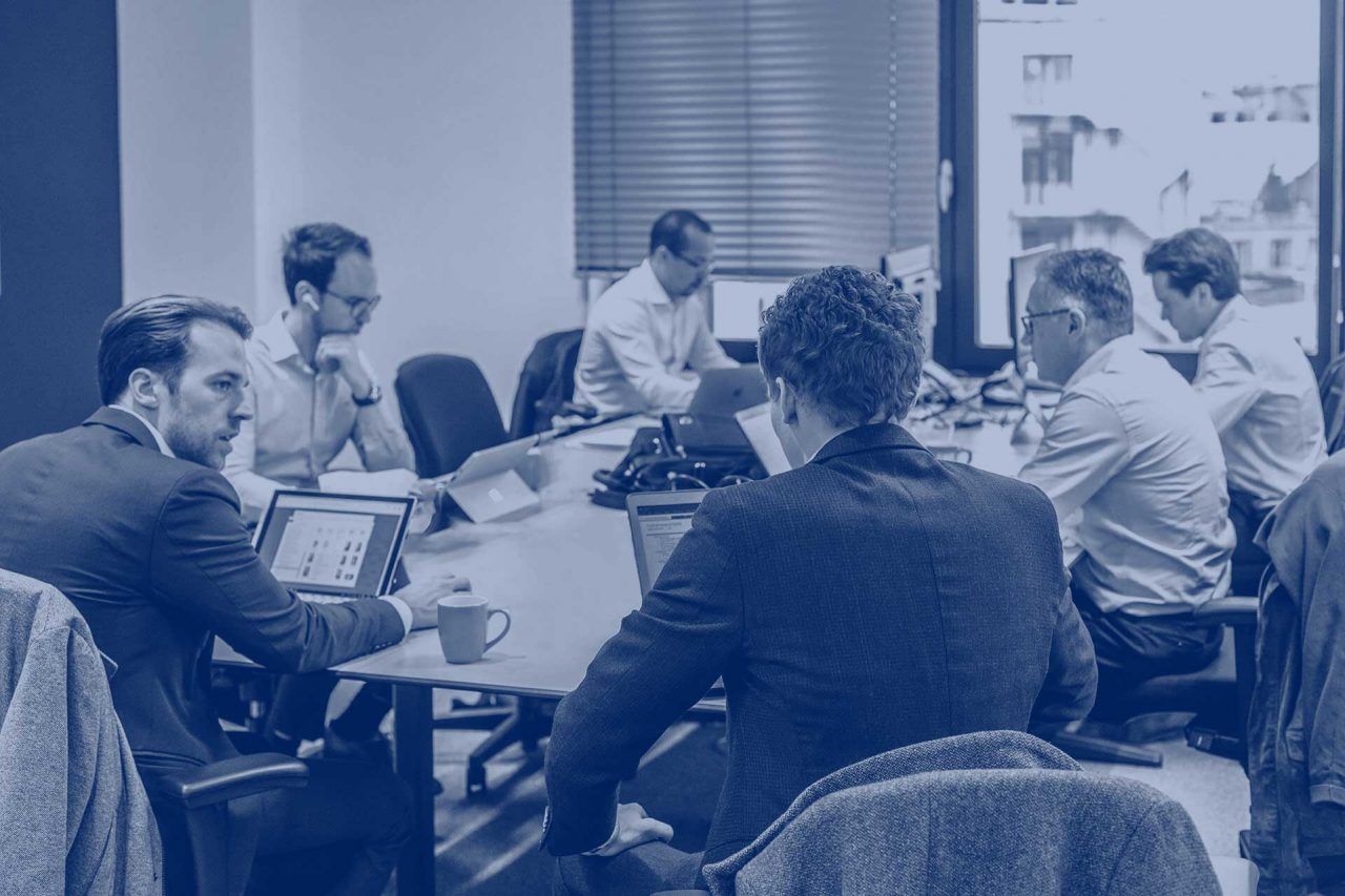 Salary man working on their computers