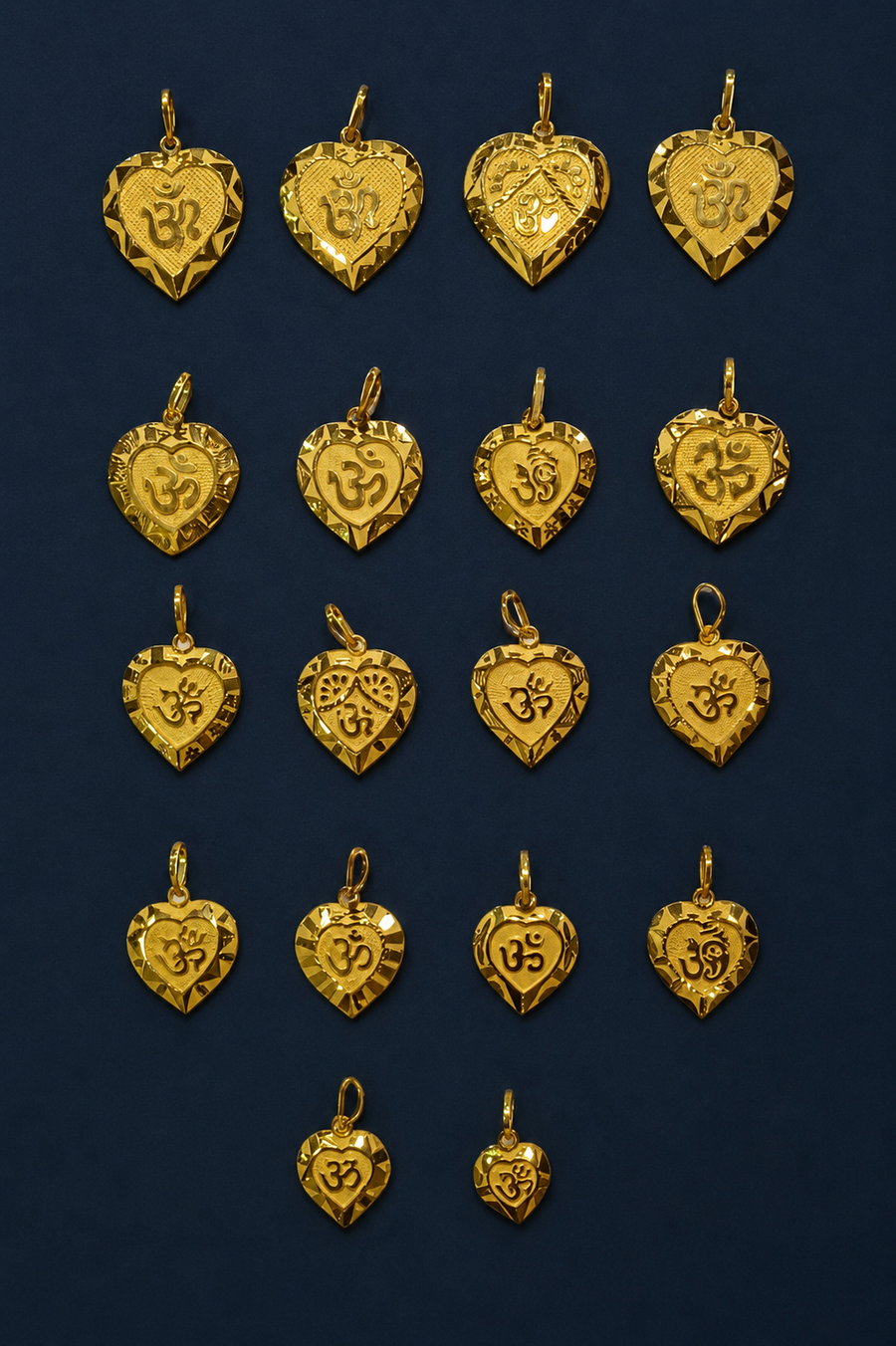 Luxury Heart-Shaped Gold Pendant Collection