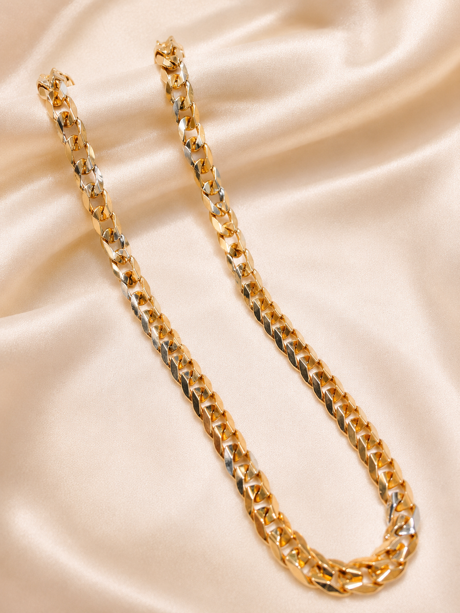 Royal Dual Tone Cuban Link Gold Chain