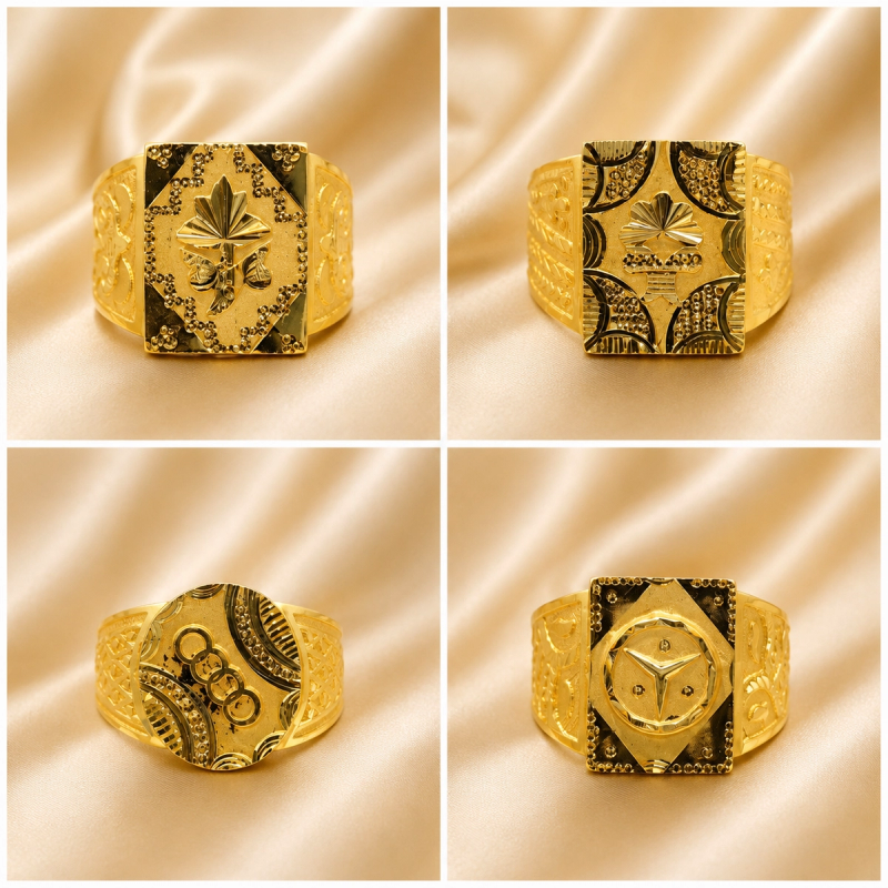 Elegant gold rings