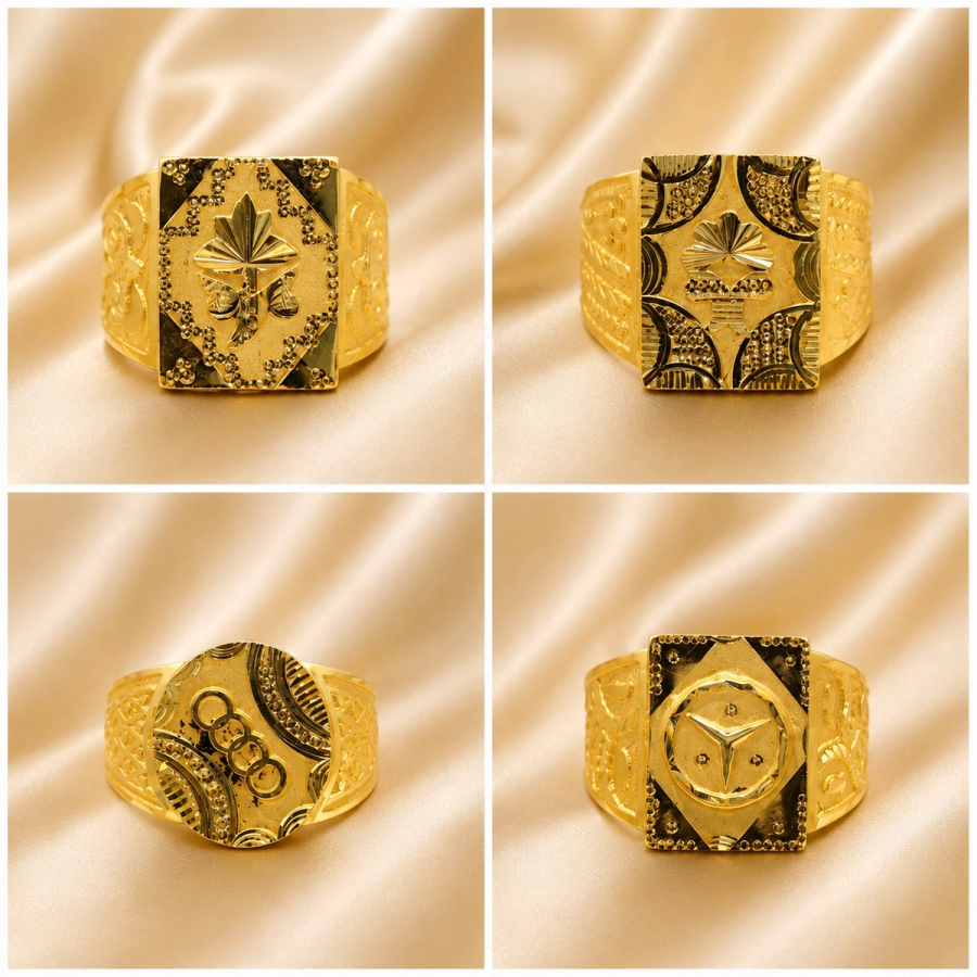 Elegant gold rings