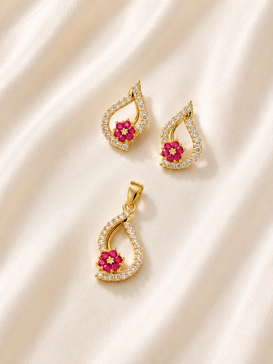 Pendant And Earrings