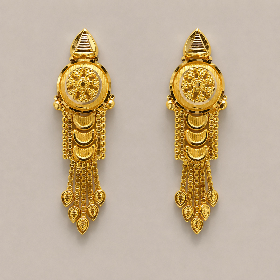 Temple-Inspired Designer Hanging Earrings