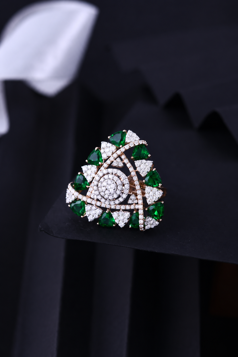 Heart-Shaped Emerald Green Gemstones