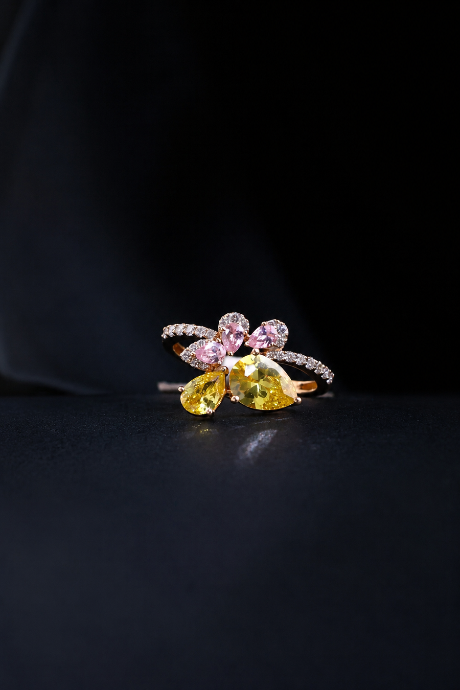 Luxury Floral Statement Ring