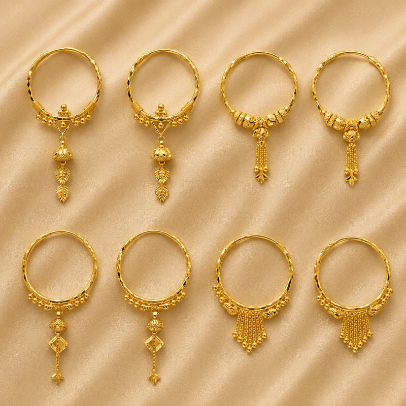 traditional gold Bali earrings