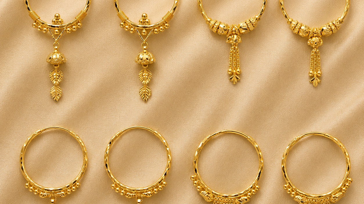 traditional gold Bali earrings