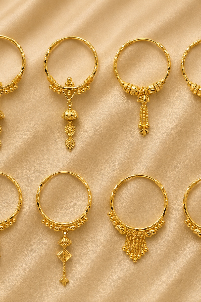 traditional gold Bali earrings