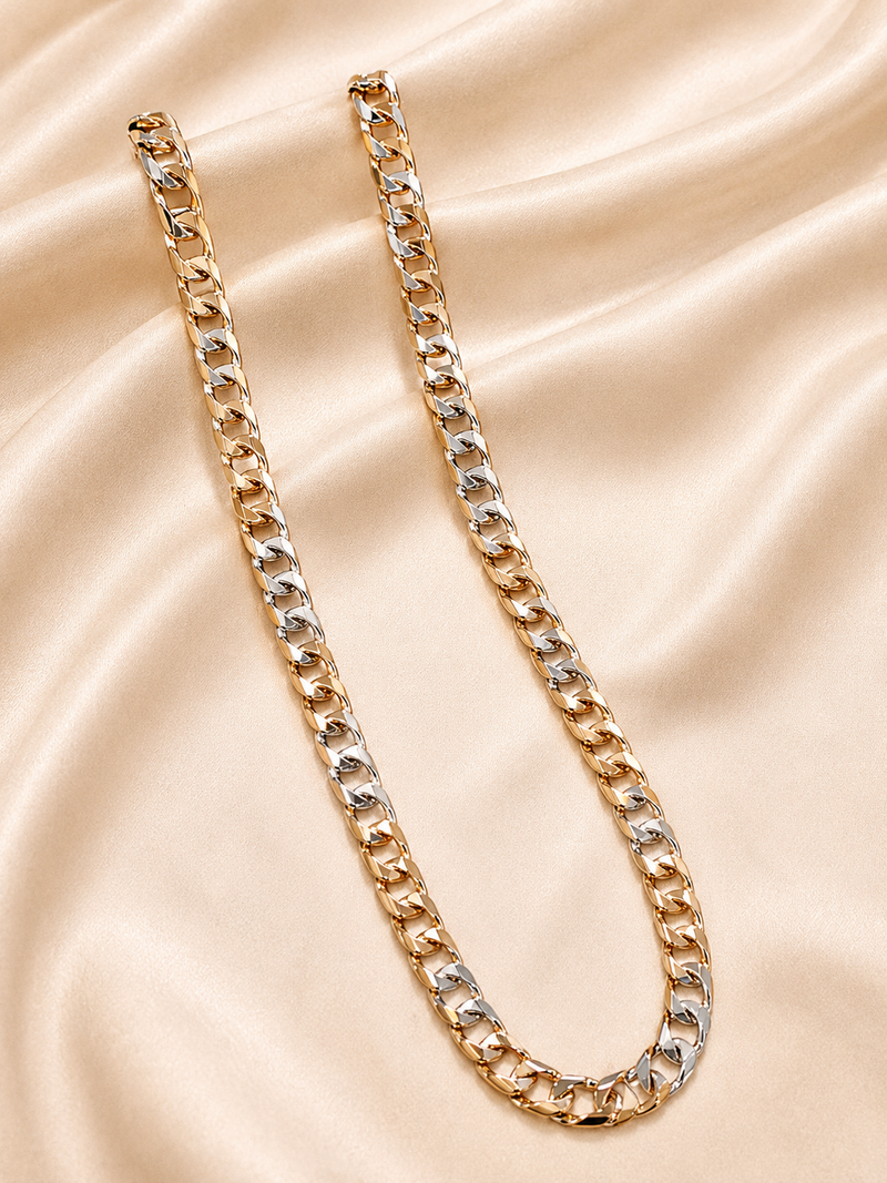 Elite Dual Tone Cuban Link Gold Chain