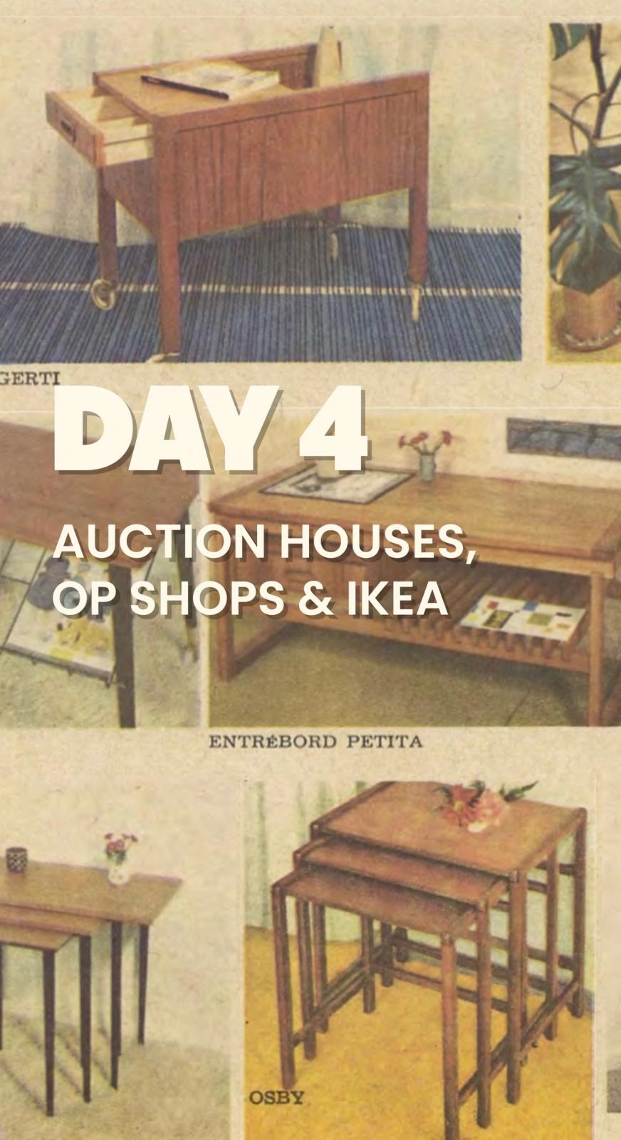 *Auction houses* - opshops and *ikea*