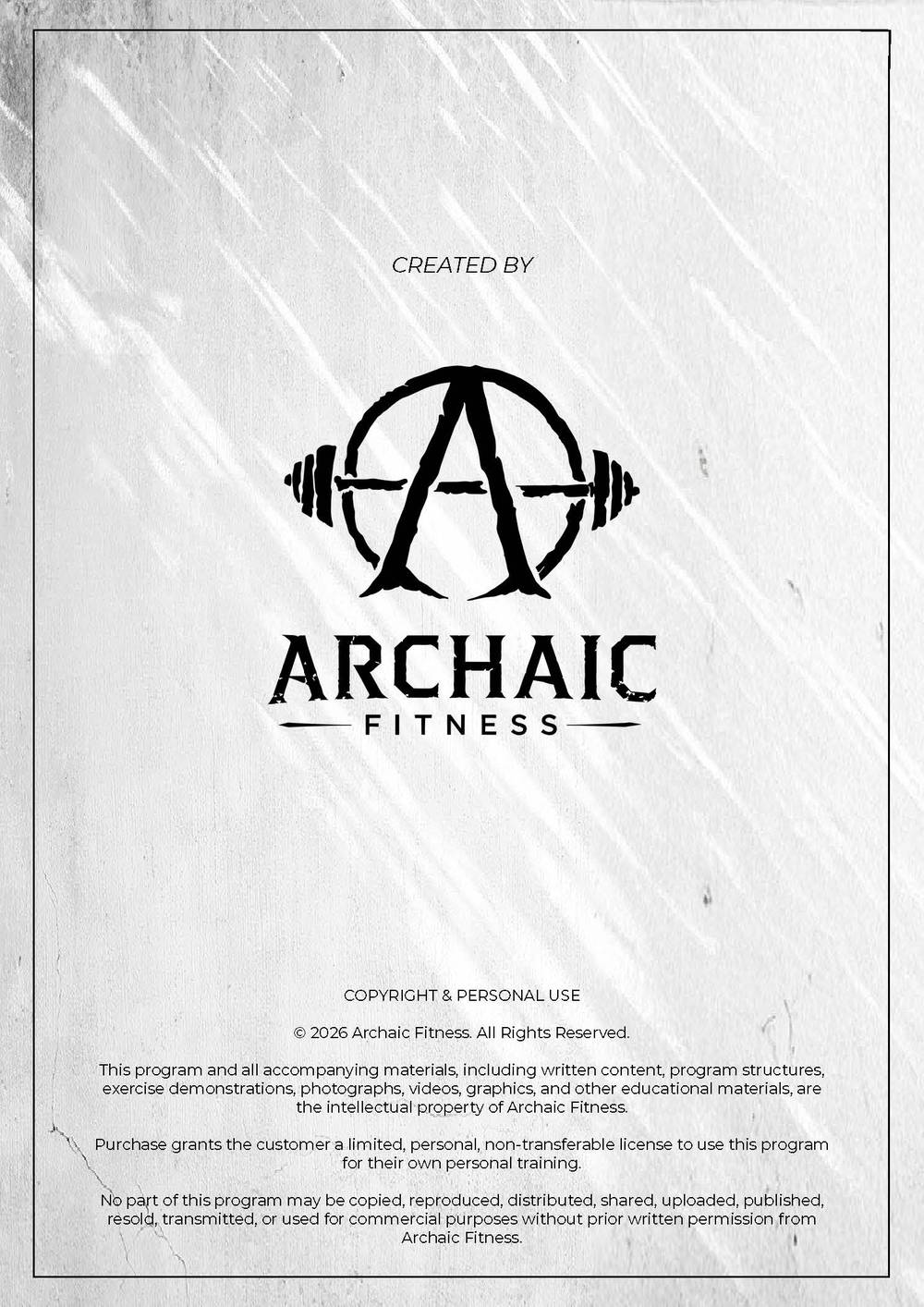 Archaic Strength program preview, page 8