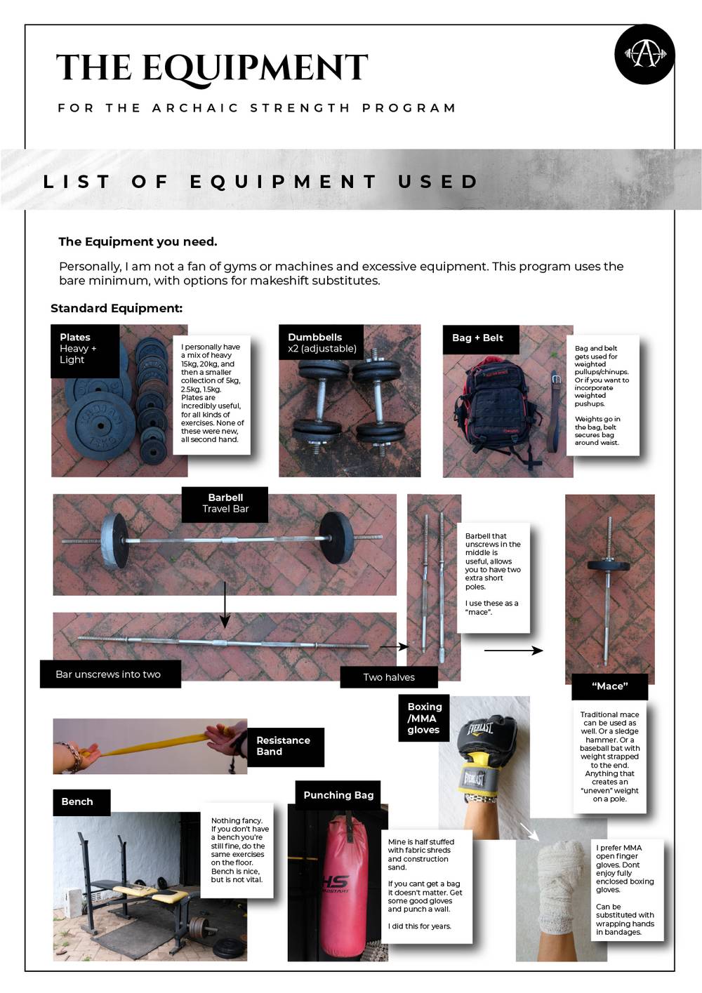 Archaic Strength program preview, page 4