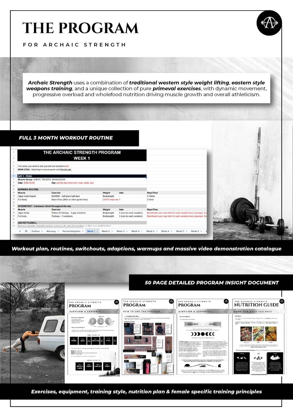 Archaic Strength program preview, page 3