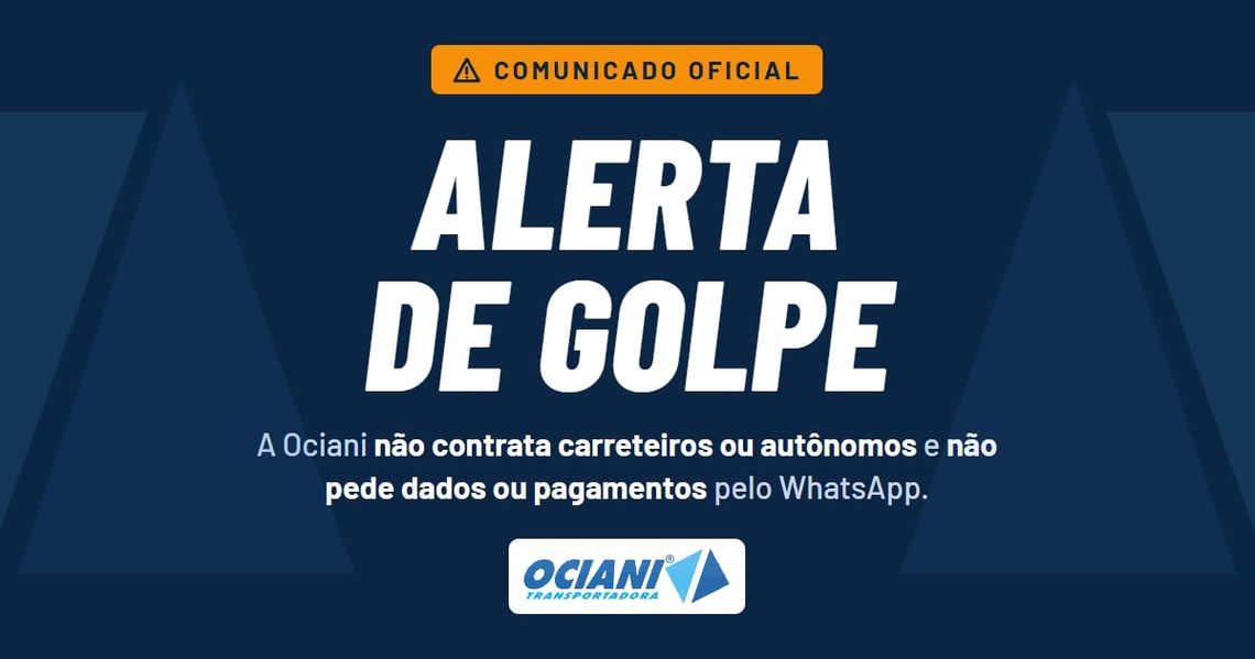 Comunicado oficial: alerta de golpe