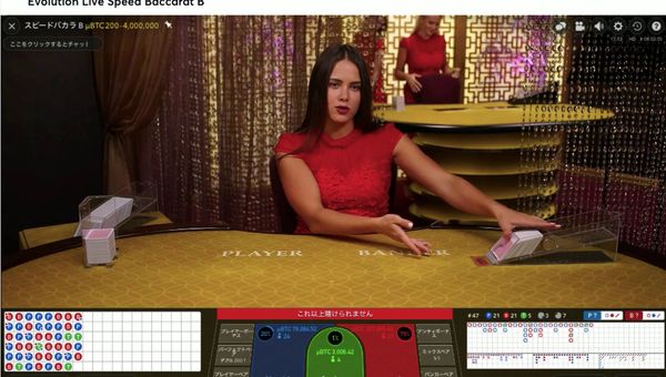 【ビットカジノ】EVOLUTION GAMING speed Baccaratの遊び方