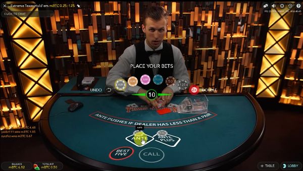 【ビットカジノ】EVOLUTION GAMING エキストリームテキサスホールデム