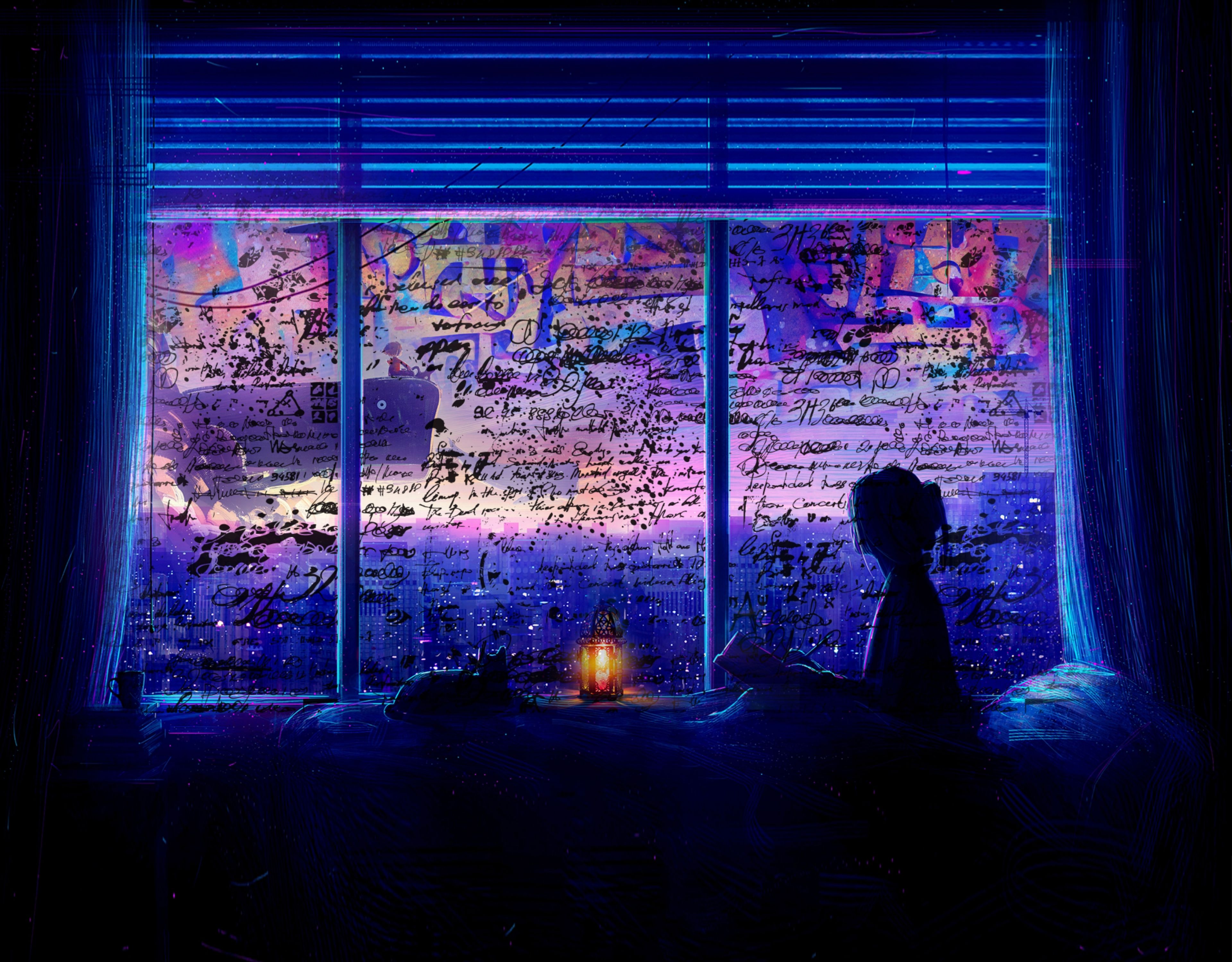 Dreamlike Westfield campaign illustration of a child at a night-time window with a lantern and handwritten script