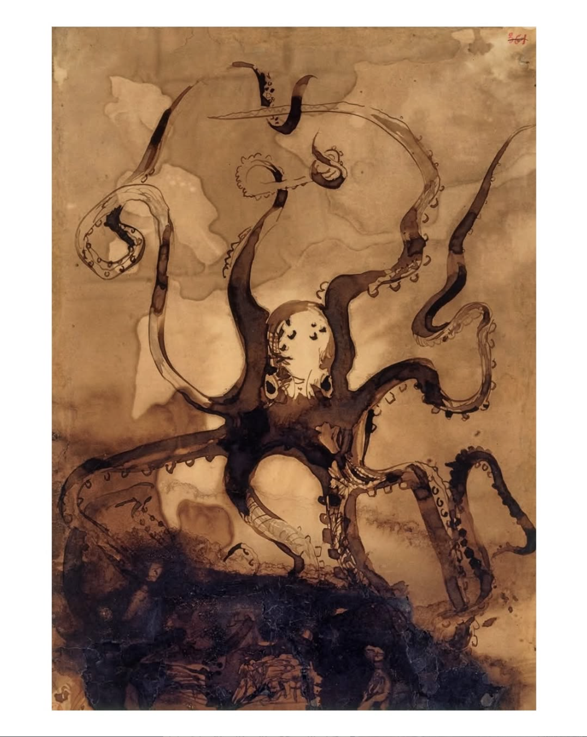 Victor Hugo, Octopus, 1866