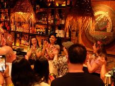 Dancers and a packed bar during a Boston Rum Week night at Wusong Road