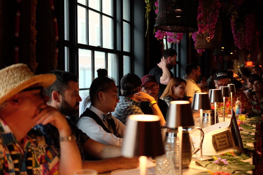Judges scoring cocktails at the Mai Tai competition at Wusong Road