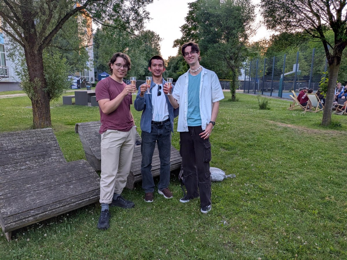 3 Guys toasting... 