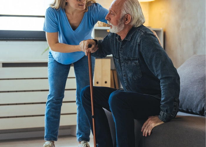 A Carer Helping a participant of Support at home