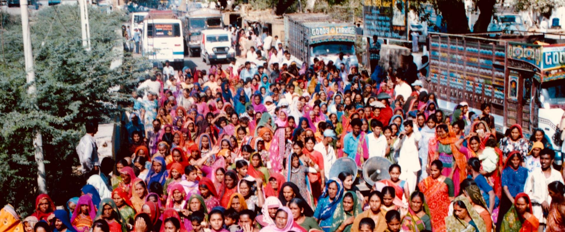 Women marching on the streets
