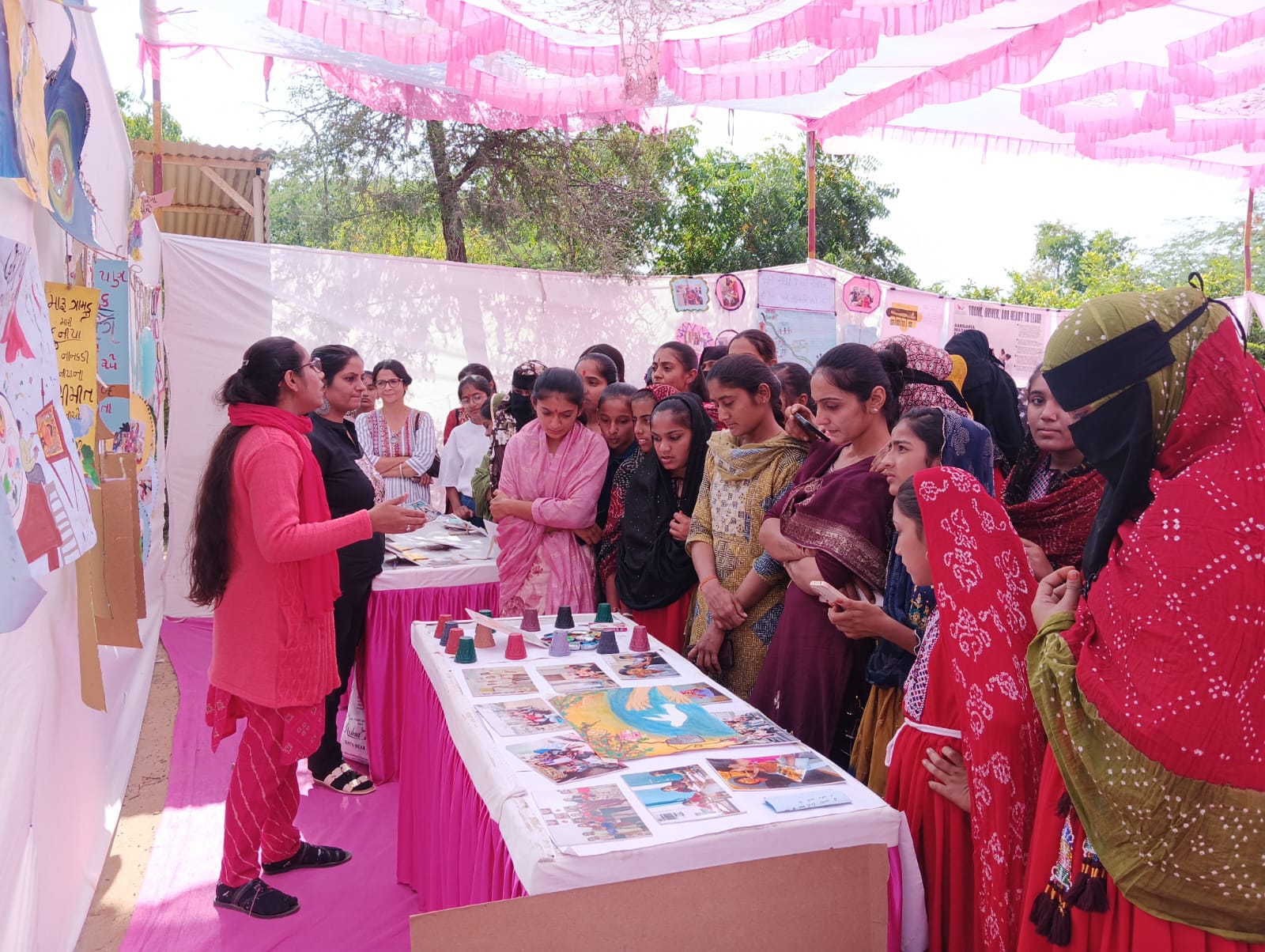 Youth showcasing their journeys through art and expression.