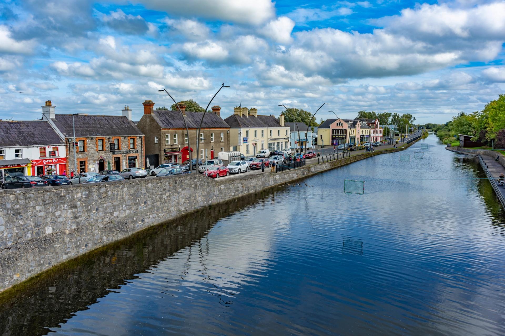 Kilcock town view from along the canal